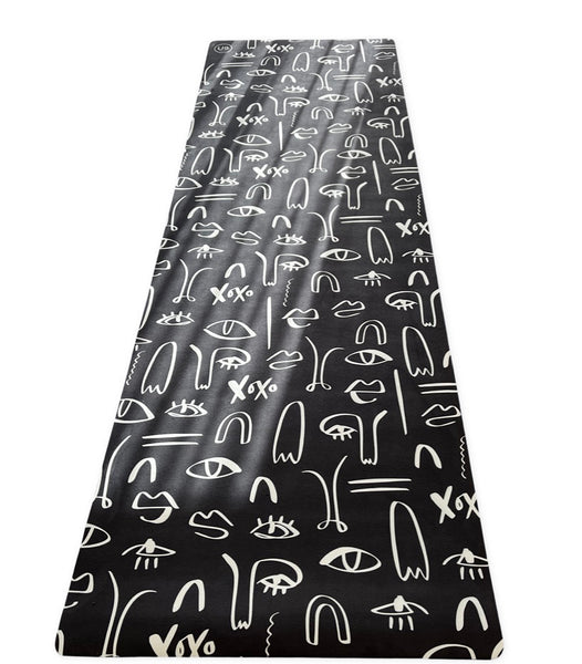 UNIT NINE Black Art Work Yoga Mat